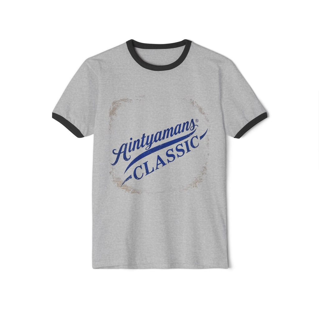 Classic Vintage Logo Ringer Tee — "Saintyamans Classic"