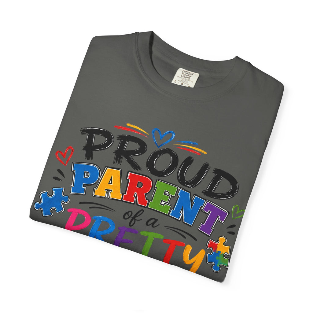 Proud Parent of a Pretty AwMazing Kid T-Shirt — Colorful Autism Pride Tee