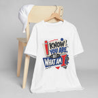 I Know You Are But What Am I? T-Shirt | Retro Pop Art Text Tee