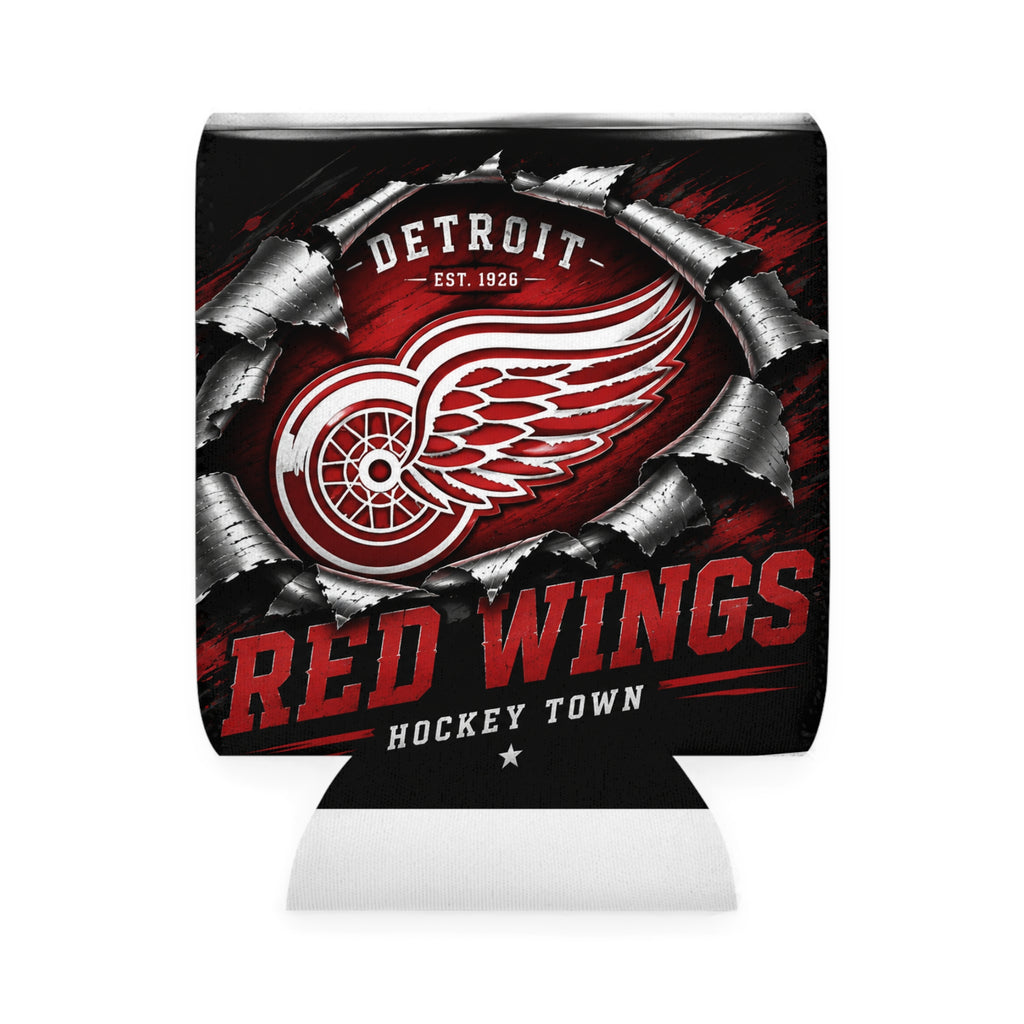 Red Wings Can Cooler Sleeve — Detroit Hockey Town Koozie