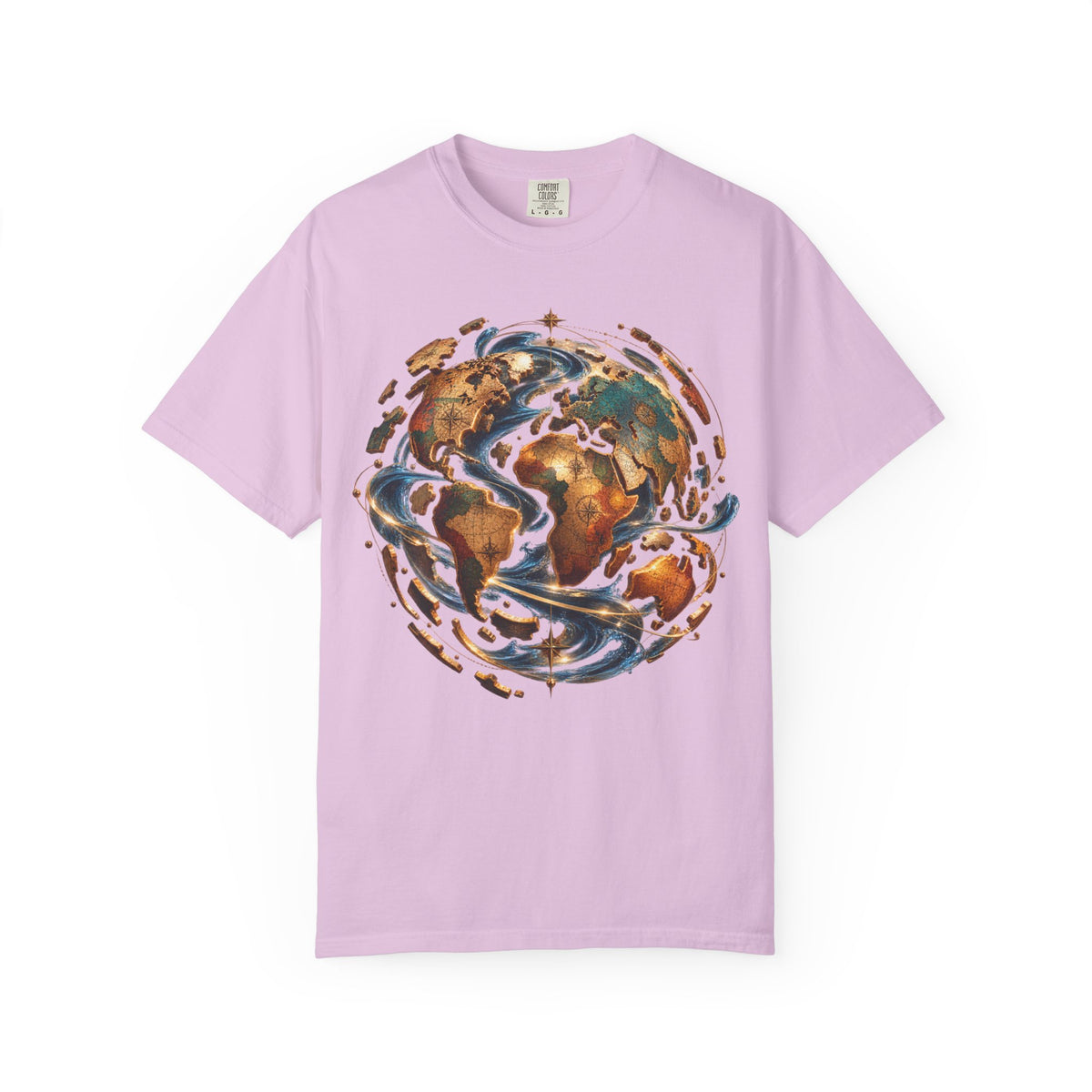 Earth Waves T-Shirt — Artistic Planet Graphic Tee