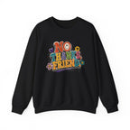 No Thanks Friend Sweatshirt — Retro Floral Graphic Crewneck