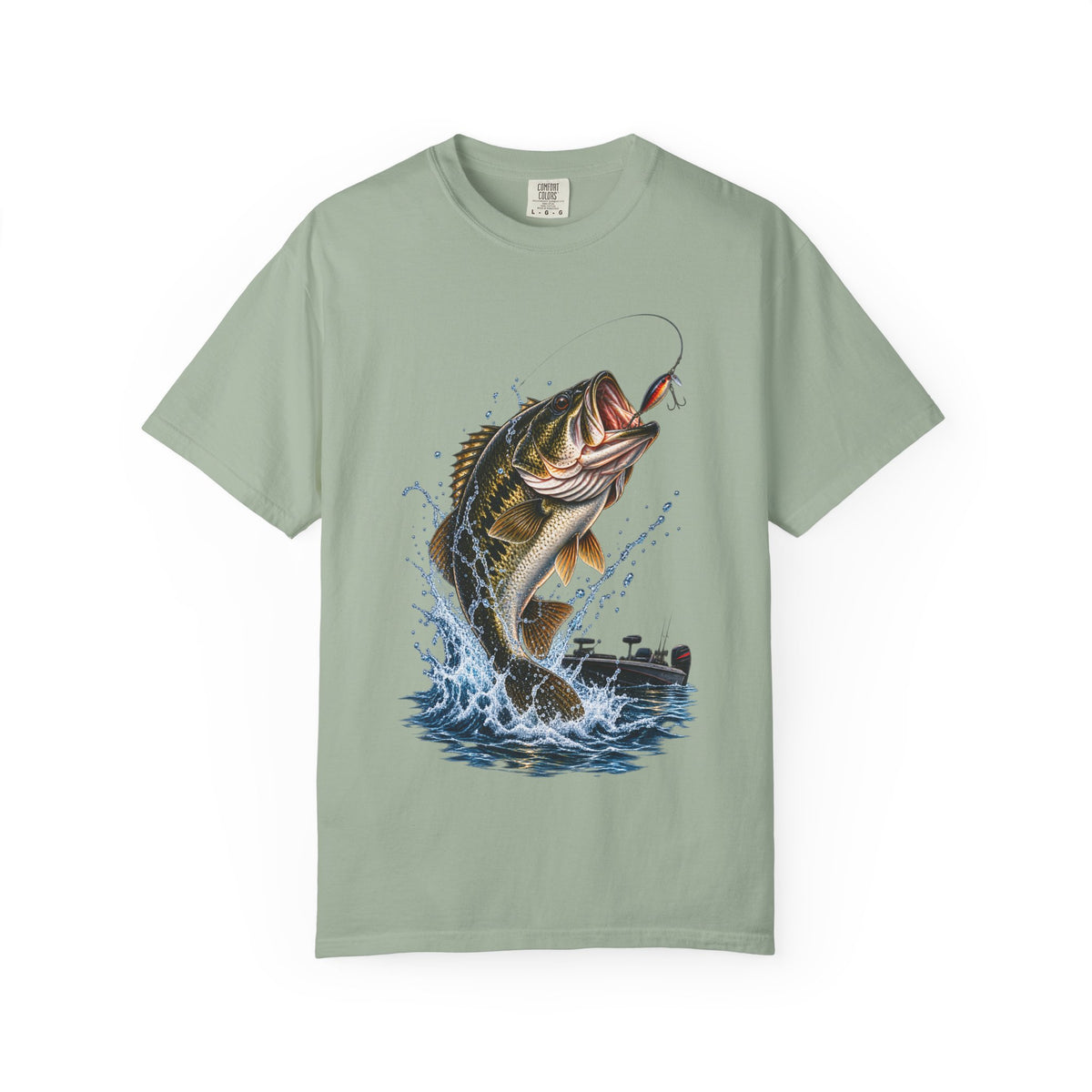 Bass Fishing T-Shirt — Jumping Largemouth Design