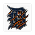 Detroit Tigers Claw Ripped Logo Sticker — Kiss-Cut Sports Decal