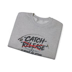 Crewneck Sweatshirt — "Catch"/"Release" Graphic Pullover