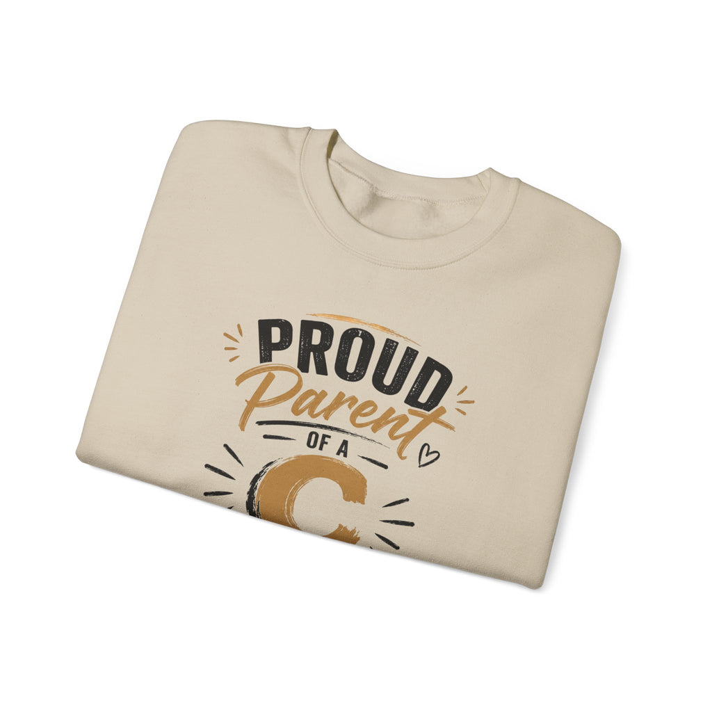 Crewneck Sweatshirt — "Proud Parent of a C Student (At Best)" Fun Parent Gift