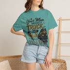 Train Driver Tee — "Your Man Drives a Truck That's Cute, Mine Drives a Train" Graphic T-Shirt