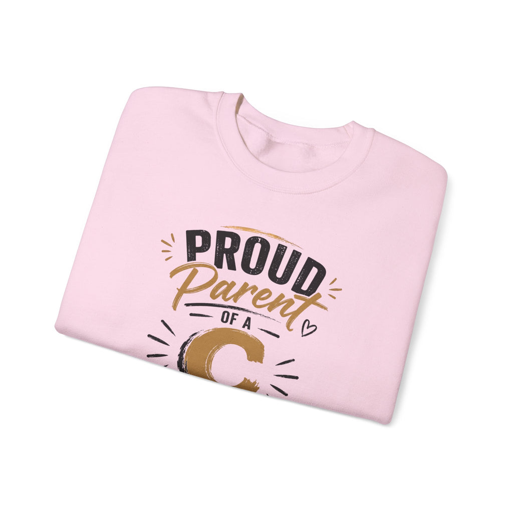 Crewneck Sweatshirt — "Proud Parent of a C Student (At Best)" Fun Parent Gift