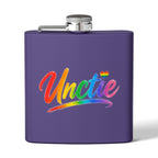 Rainbow 'Unctie' 6oz Stainless Steel Flask — LGBTQ+ Pride Hip Flask Gift