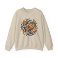 Earth Swirl Crewneck Sweatshirt — Vintage Globe Art Sweatshirt
