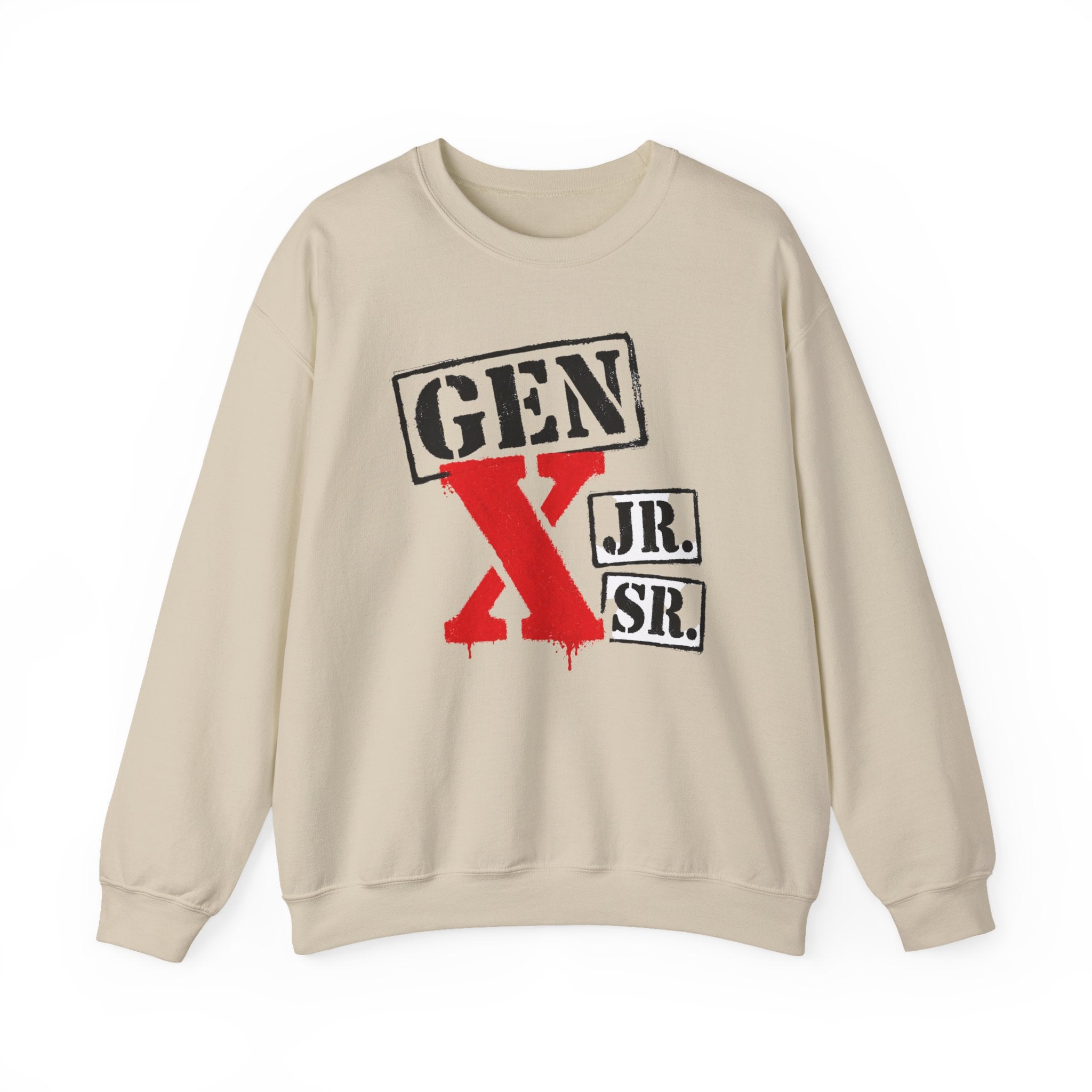 Gen X Jr./Sr. Crewneck Sweatshirt – Retro Generation X Design