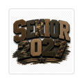 Senior 2027 Camo Patch Sticker — Military-Inspired Graduation Kiss-Cut