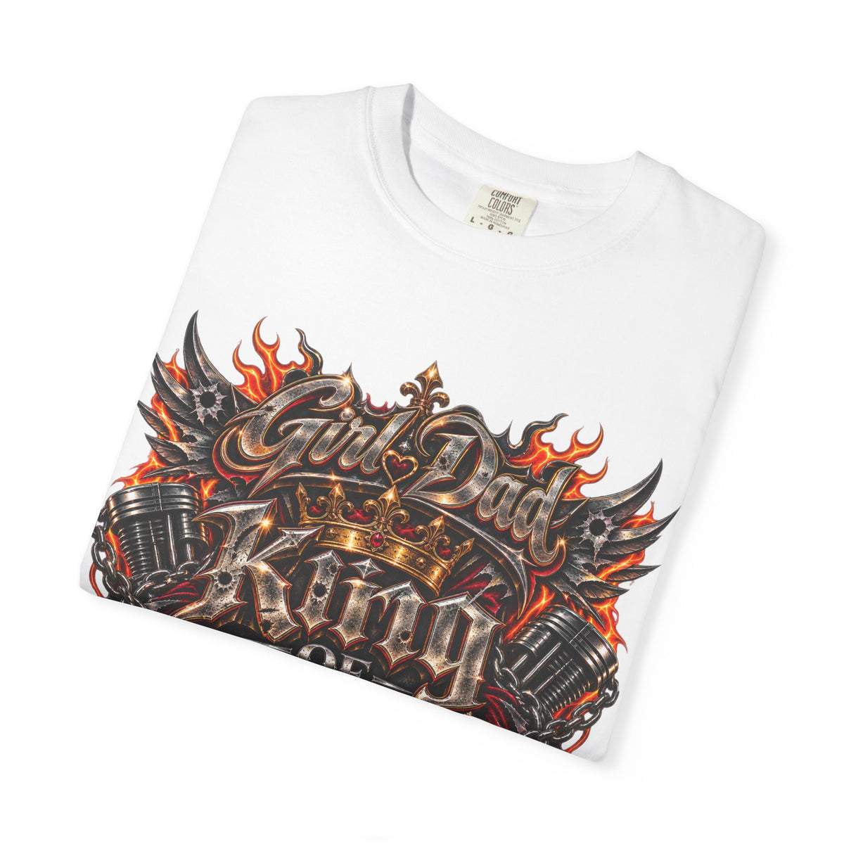 T-Shirt — "Girl Dad King of Queens" Graphic Tee
