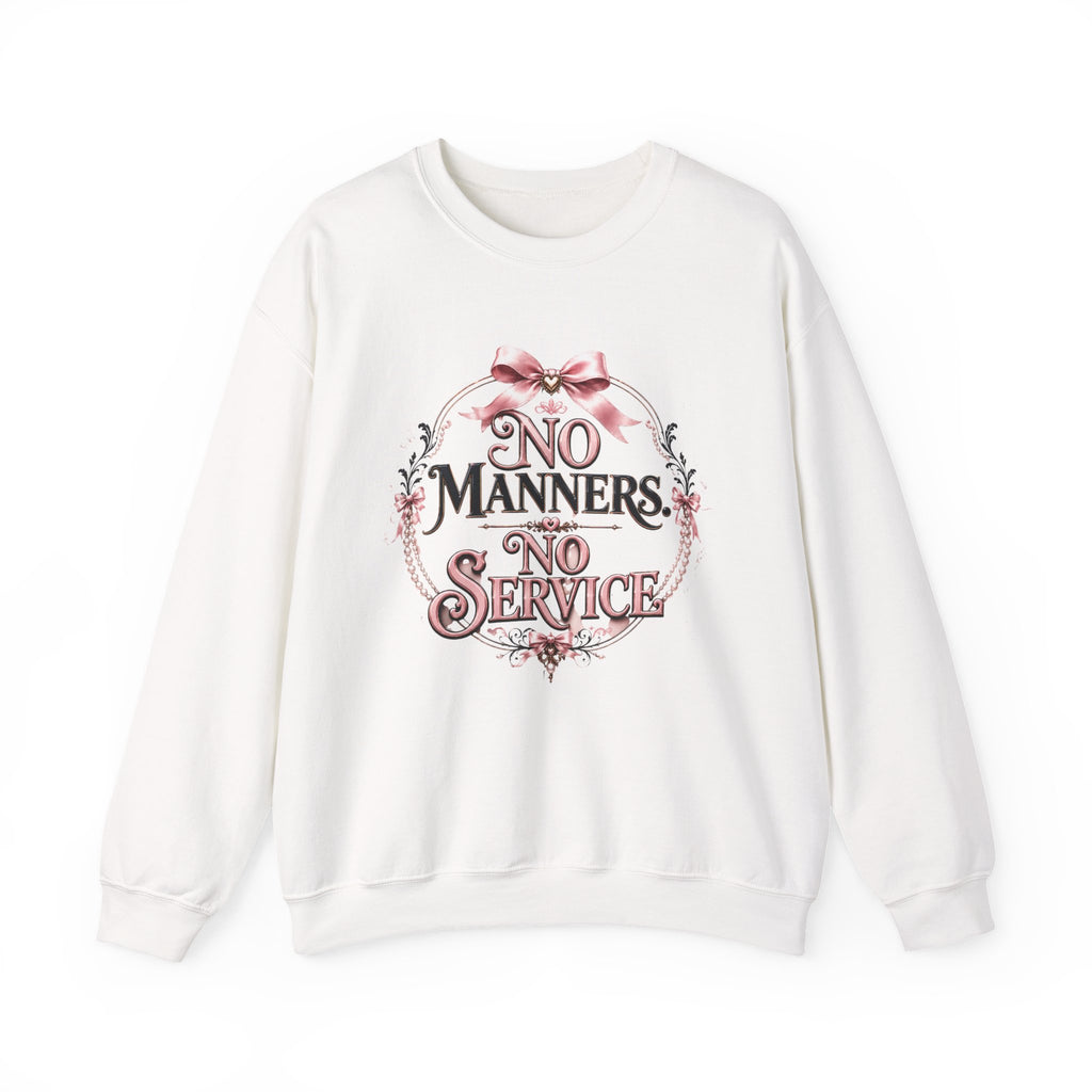 Sweatshirt — “No Manners No Service” Vintage Floral Crewneck