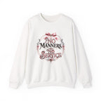 Sweatshirt — “No Manners No Service” Vintage Floral Crewneck