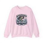 Fishing Sweatshirt — "Hooked on Fishing" Graphic Crewneck for Anglers