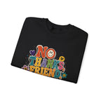 No Thanks Friend Sweatshirt — Retro Floral Graphic Crewneck