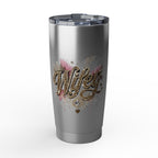 Wifey 20oz Stainless Tumbler – Leopard Script Bridal Travel Cup