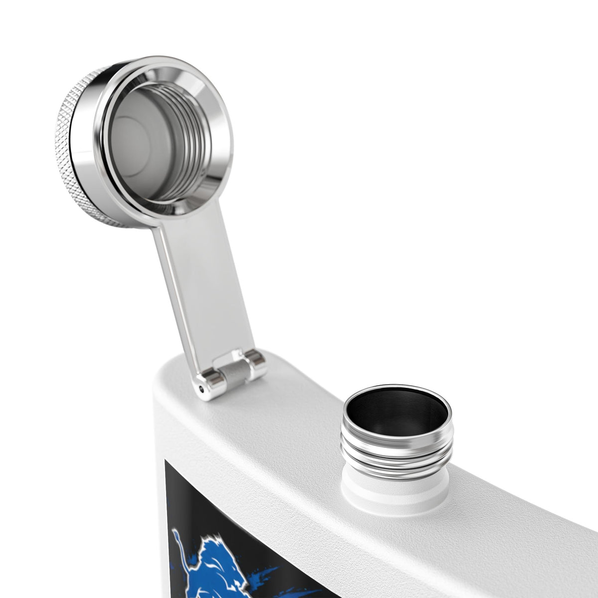 Detroit Lions Stainless Steel Flask – 6oz Team Logo Lion Design