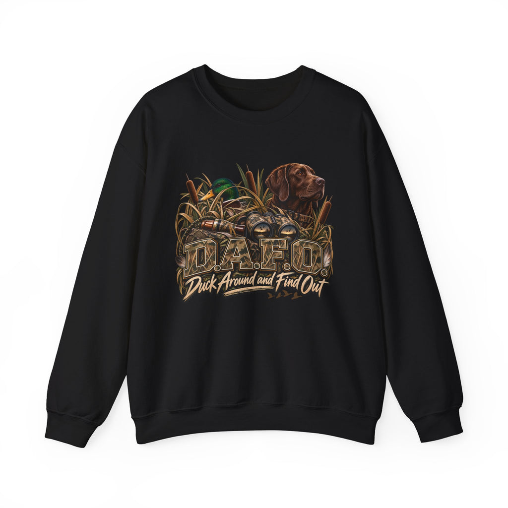 Duck Hunting Crewneck Sweatshirt – "Duck Around and Find Out" Graphic
