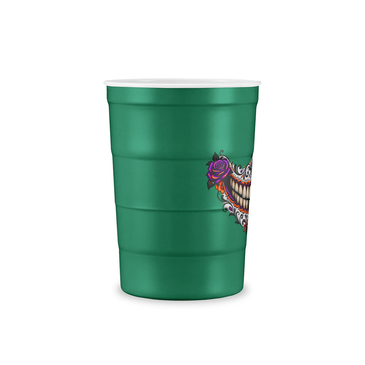 Sugar Skull Recyclable Steel Cup — Day of the Dead Party Cup
