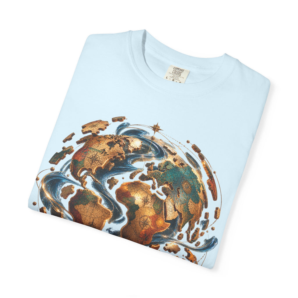 Earth Waves T-Shirt — Artistic Planet Graphic Tee