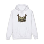 Buck Wild Camo Hoodie — Hunting Antler Graphic Sweatshirt
