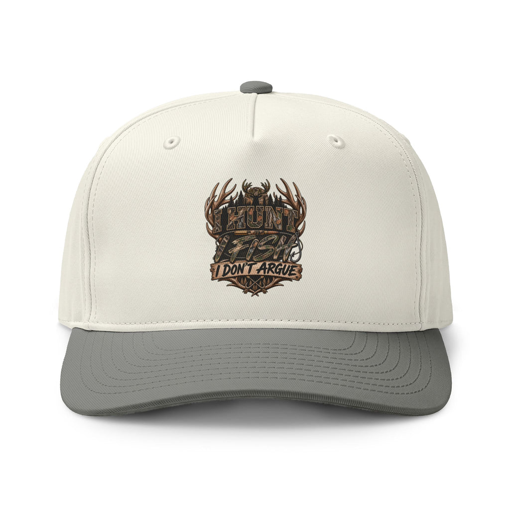 Two-Tone Trucker Cap — 'I Don't Argue' Antler Crest