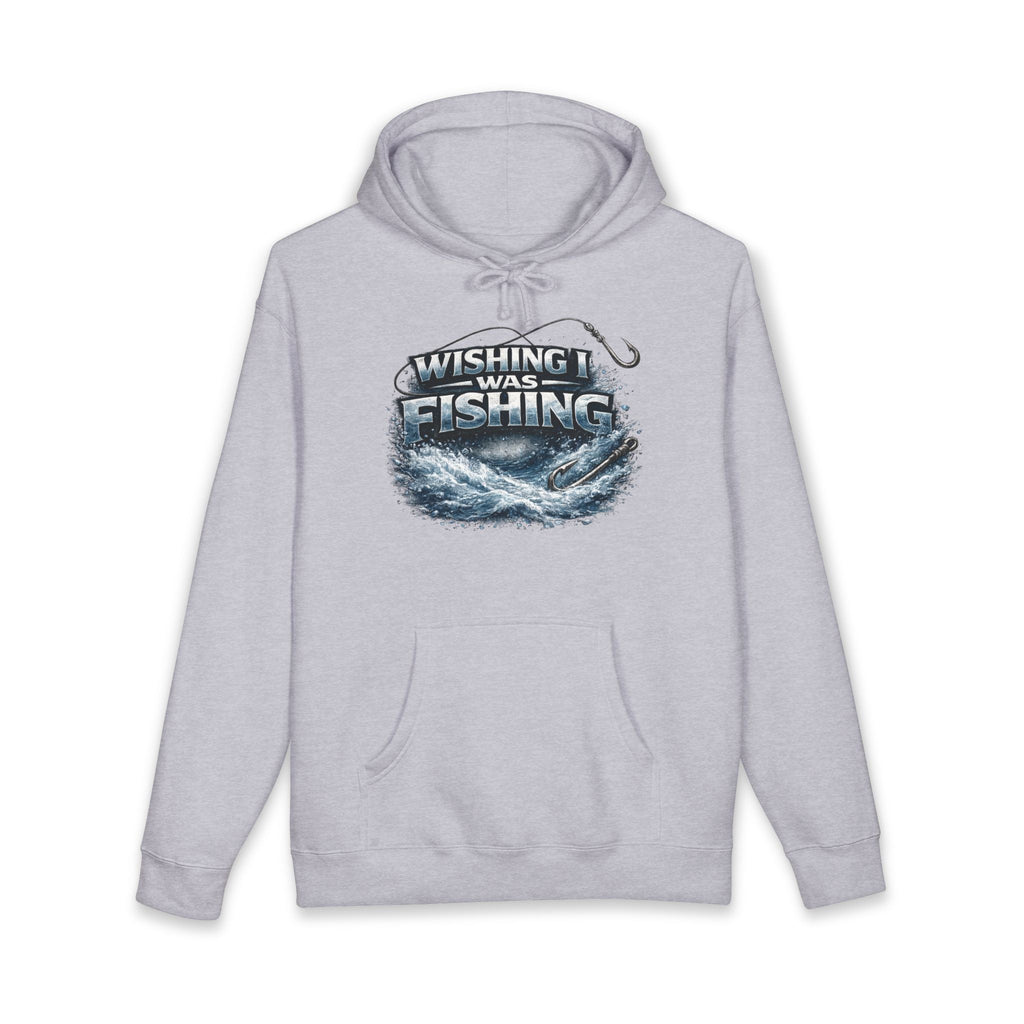 Wishing I Was Fishing Hoodie — Men’s Fishing Graphic Pullover for Anglers