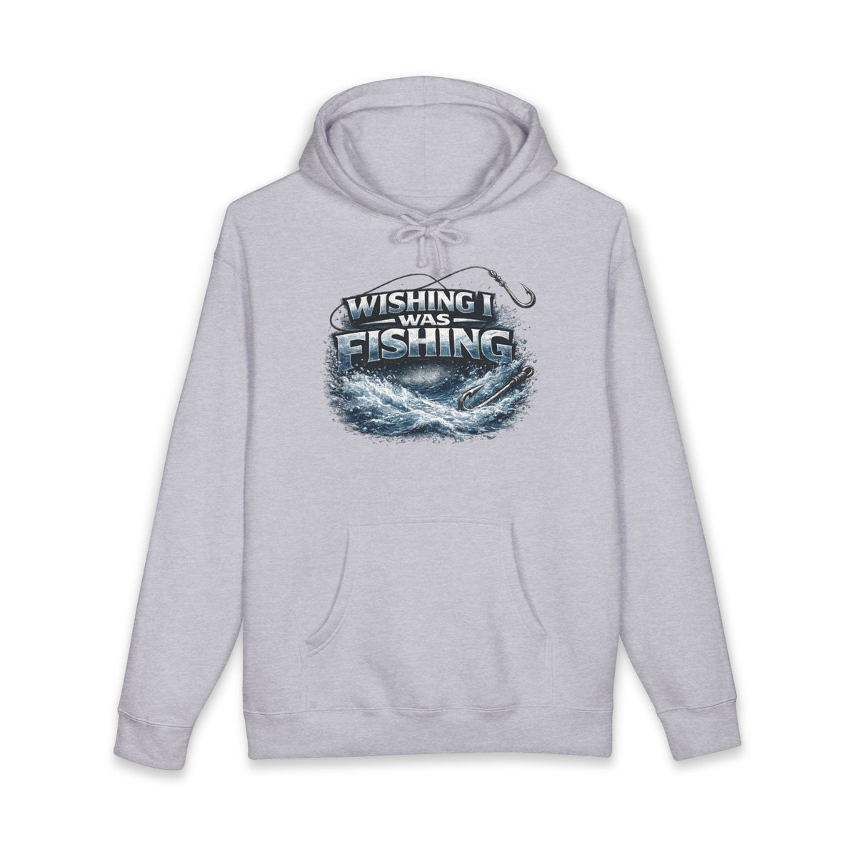 Wishing I Was Fishing Hoodie — Men’s Fishing Graphic Pullover for Anglers