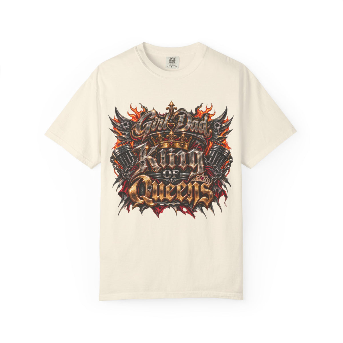 T-Shirt — "Girl Dad King of Queens" Graphic Tee