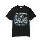 Hooked on Fishing T-Shirt — Mens Fishing Graphic Tee for Anglers