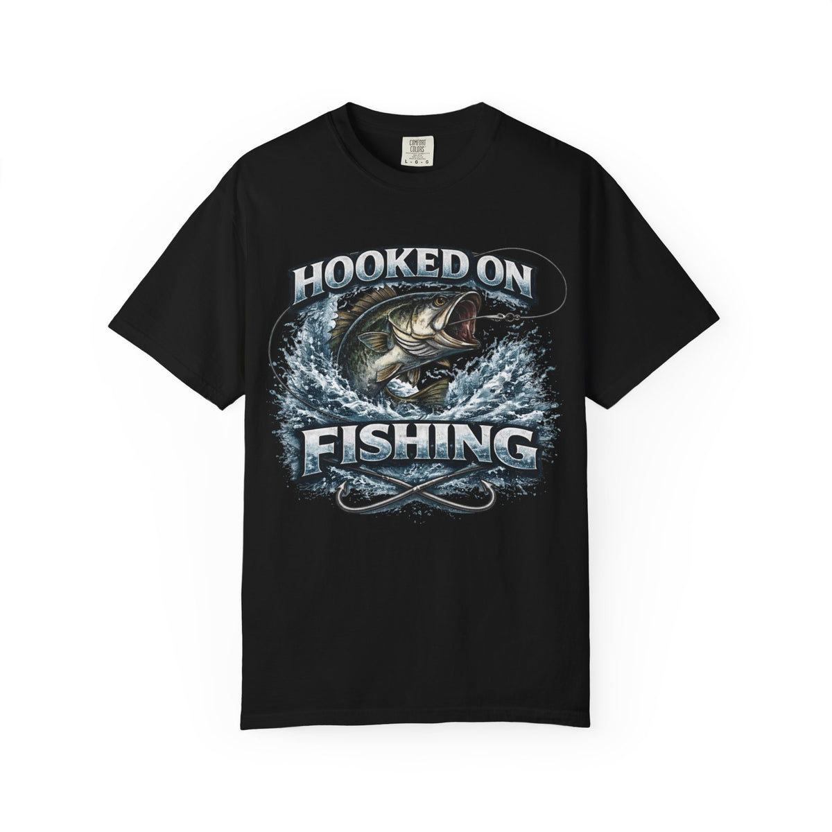 Hooked on Fishing T-Shirt — Mens Fishing Graphic Tee for Anglers