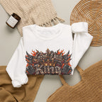 King of Queens Graphic Sweatshirt — Gothic Flame 'God Dad' Design