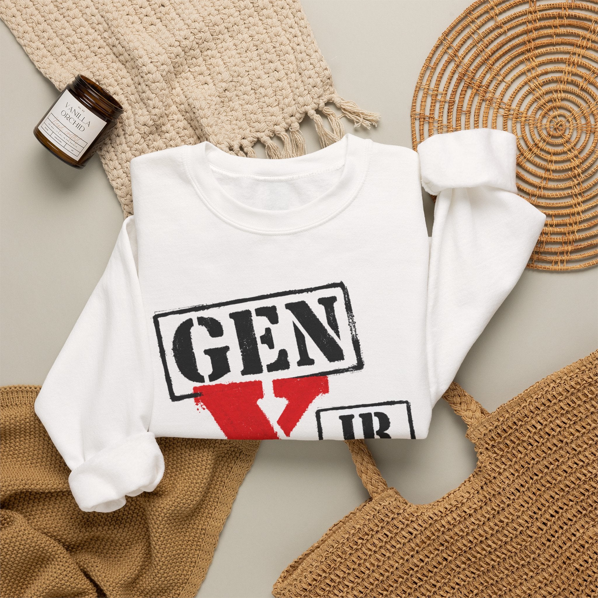 Gen X Jr./Sr. Crewneck Sweatshirt – Retro Generation X Design
