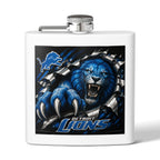Detroit Lions Stainless Steel Flask – 6oz Team Logo Lion Design
