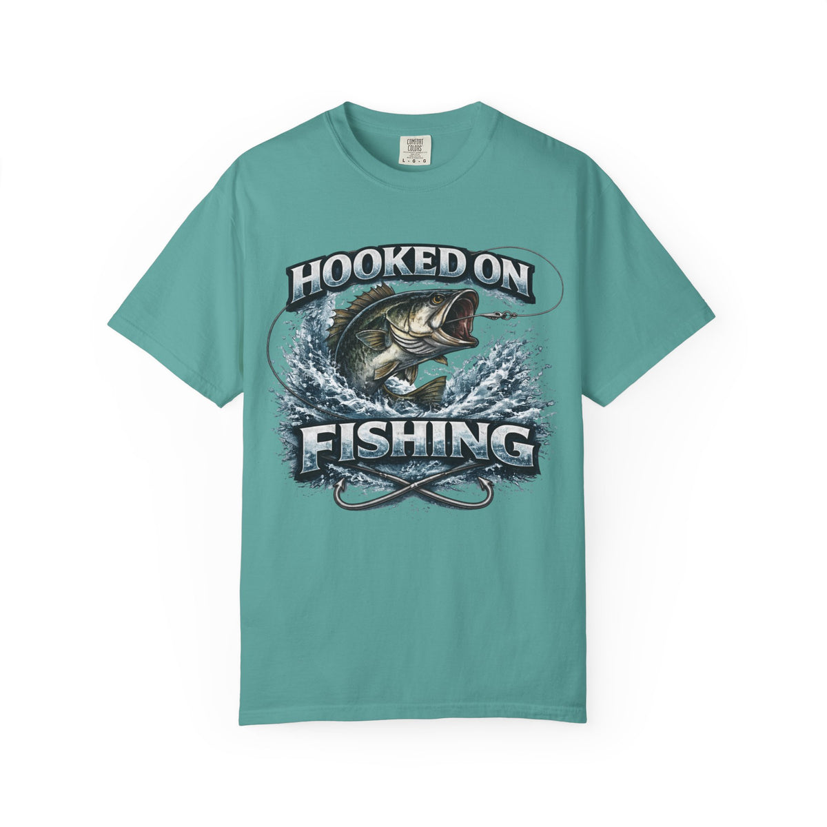 Hooked on Fishing T-Shirt — Mens Fishing Graphic Tee for Anglers