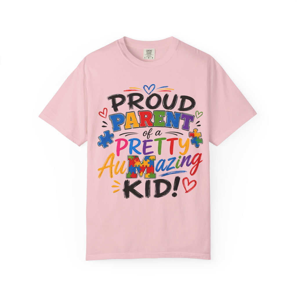 Proud Parent of a Pretty AwMazing Kid T-Shirt — Colorful Autism Pride Tee
