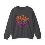 Crewneck Sweatshirt — "Pick Her, I’m Busy" Bold Script Graphic
