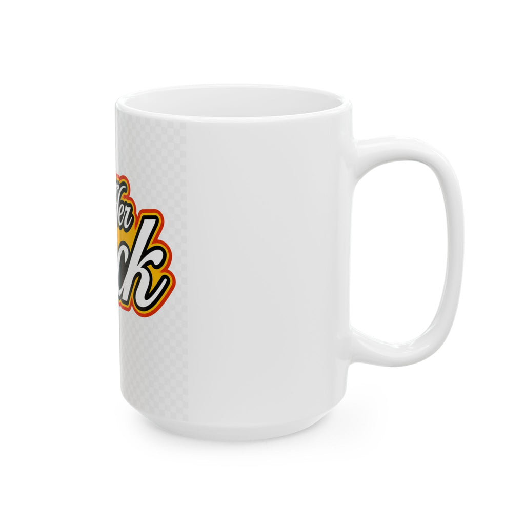 Her Rocks Ceramic Mug – Retro Script Coffee Cup (11oz & 15oz)