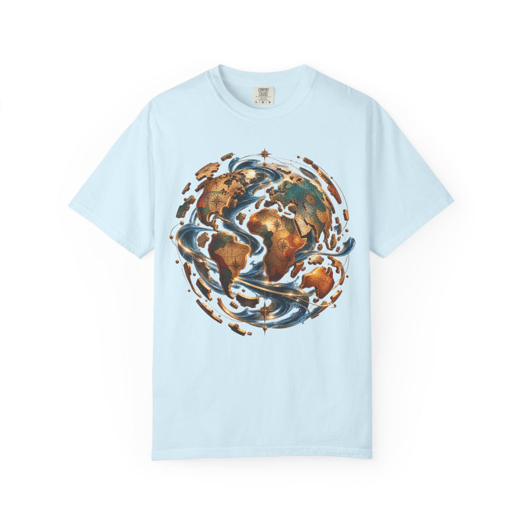 Earth Waves T-Shirt — Artistic Planet Graphic Tee