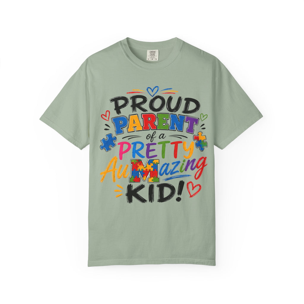 Proud Parent of a Pretty AwMazing Kid T-Shirt — Colorful Autism Pride Tee