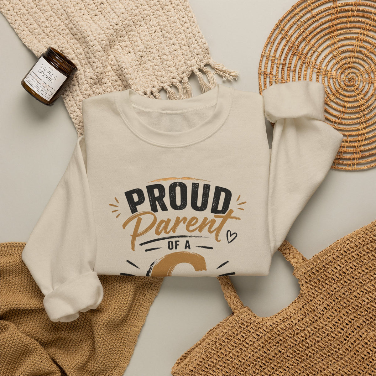 Crewneck Sweatshirt — "Proud Parent of a C Student (At Best)" Fun Parent Gift