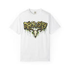 Buck City Graphic T‑Shirt — Deer Skull Camo Streetwear