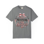 No Manners No Service T-Shirt — Vintage Pink Victorian Script Tee