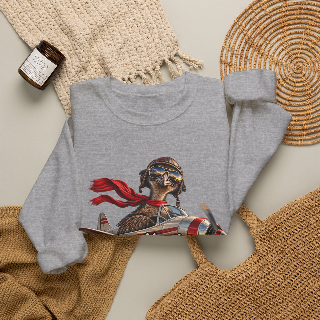 Aviator Pilot Sweatshirt — "There's Always Options" Vintage Flight Crewneck