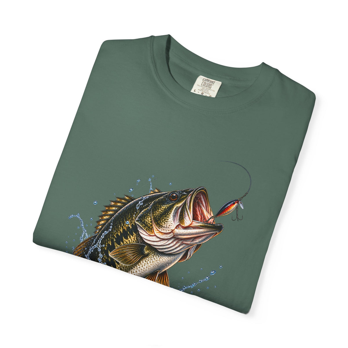 Bass Fishing T-Shirt — Jumping Largemouth Design