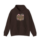 Wifey Floral Script Hoodie — Glitter Gold Lettering Bridal Pullover