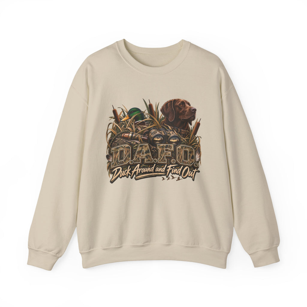 Duck Hunting Crewneck Sweatshirt – "Duck Around and Find Out" Graphic