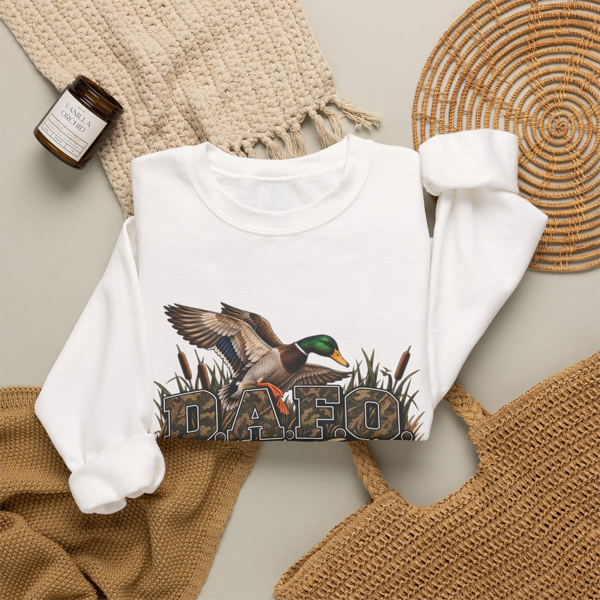 Crewneck Sweatshirt - 'Duck Around and Find Out' Mallard Hunting Graphic